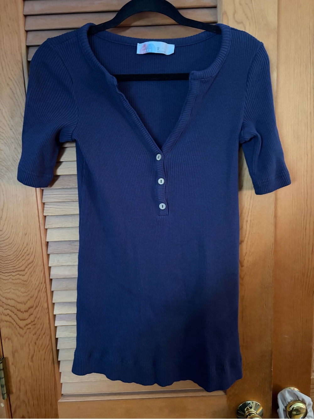 Free People FP Beach short sleeve ribbed Henley size XS